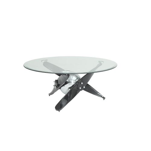  Acme Furniture ACME Furniture Hagelin Coffee Table, Black and Silver