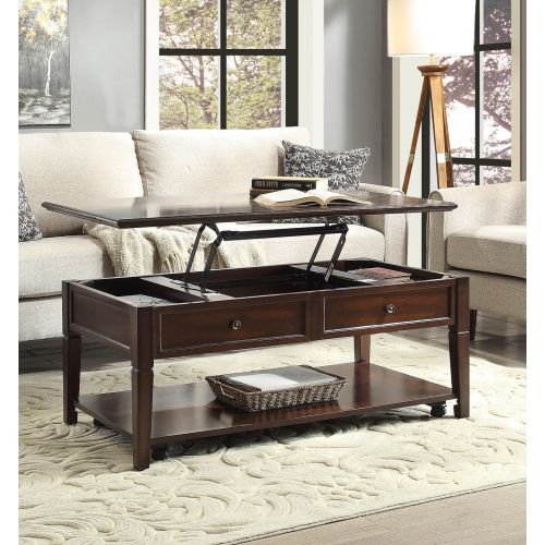  Acme Furniture Acme Malachi Coffee Table with Lift Top, Walnut