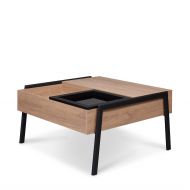 Acme Furniture ACME Furniture 83885 Fakhanu Rustic Natural and Black Coffee Table with Lift Top