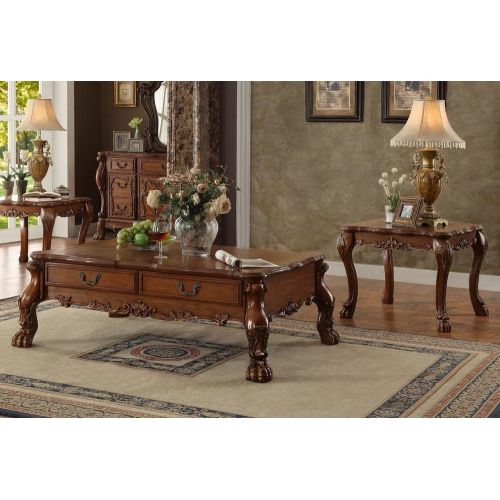  Acme Furniture ACME Dresden Cherry Oak Coffee Table