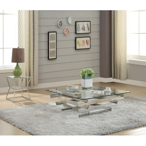  Acme Furniture ACME Furniture Salonius Coffee Table, Silver