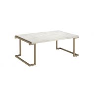 Acme Furniture ACME Furniture AC-82870 coffee tables One Size Faux Marble & Champagne