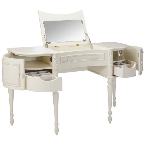  Acme Furniture 30370 Dorothy Vanity Desk with Mirror, Ivory
