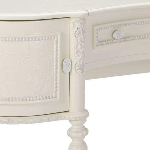  Acme Furniture 30370 Dorothy Vanity Desk with Mirror, Ivory