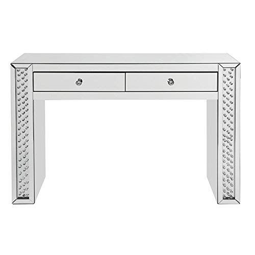  Acme Furniture ACME Furniture Nysa Vanity Desk, Mirrored and Faux Crystals