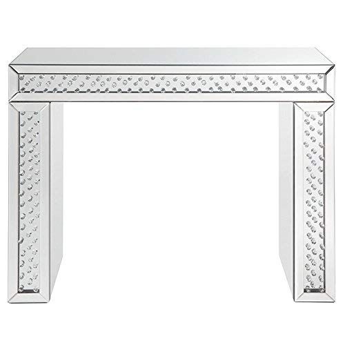  Acme Furniture ACME Furniture Nysa Vanity Desk, Mirrored/Faux Crystals