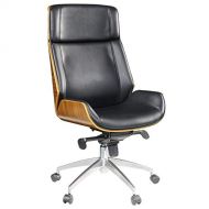 Acme Furniture ACME Furniture 92295 Conroy Executive Office Chair Black Bonded Leather and Walnut