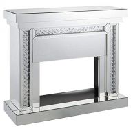 Acme Furniture Acme Nysa Fireplace - - Mirrored & Faux Crystals