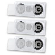 Acoustic Audio by Goldwood Acoustic Audio CS-IW26CC In-Wall Dual 6.5 Center 3 Speaker Set Home Theater