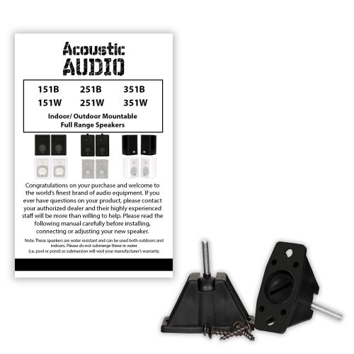  Acoustic Audio by Goldwood Acoustic Audio 151B Indoor Outdoor 2 Way Speakers 3600 Watt Black 6 Pair Pack