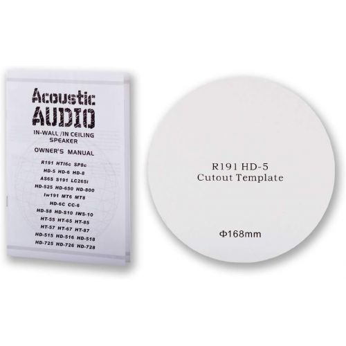  [아마존베스트]Acoustic Audio by Goldwood Acoustic Audio R191 in Ceiling/in Wall 5 Speaker Set 2 Way Home Theater 1000 Watt New R191-5S