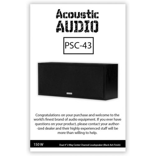  [아마존베스트]Acoustic Audio by Goldwood Acoustic Audio PSC-43 Center Channel Speaker 150 Watt 3-Way Home Theater Audio