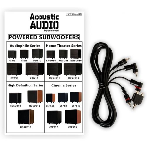  [아마존베스트]Acoustic Audio by Goldwood Acoustic Audio PSW-8 300 Watt 8-Inch Down Firing Powered Subwoofer (Black)