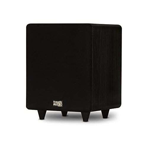  [아마존베스트]Acoustic Audio by Goldwood Acoustic Audio PSW300-8 Home Theater Powered 8 LFE Subwoofer Black Front Firing Sub