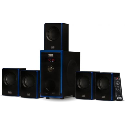  Acoustic Audio by Goldwood Acoustic Audio AA5102 Bluetooth Powered 5.1 Speaker System Home Theater Surround, Black (AA5102)