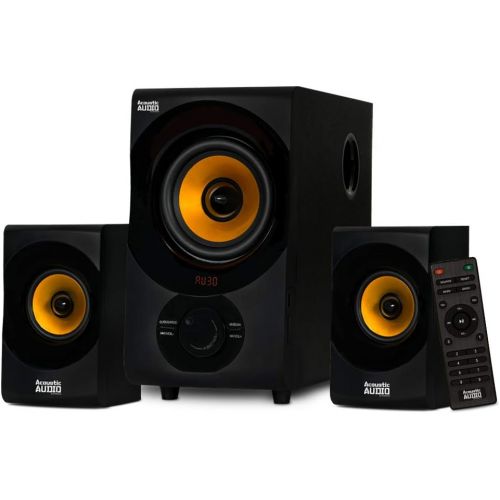  Acoustic Audio by Goldwood Bluetooth 2.1 Speaker System 2.1-Channel Home Theater Speaker System, Black (AA2170)