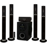 Acoustic Audio by Goldwood AAT3002 Tower 5.1 Home Theater Bluetooth Speaker System with 8 Powered Subwoofer