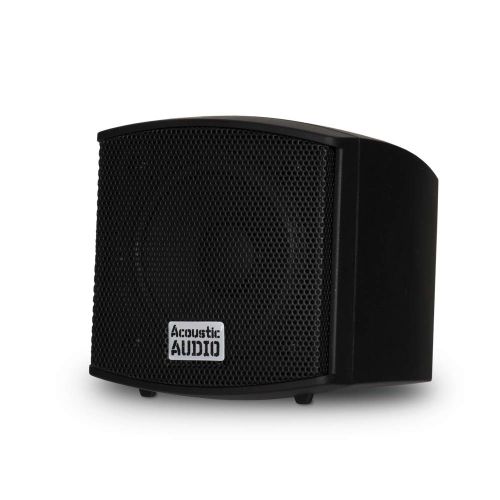 Acoustic Audio by Goldwood Acoustic Audio AA321B Mountable Indoor Speakers 800 Watts Black 2 Pair Pack AA321B-2Pr