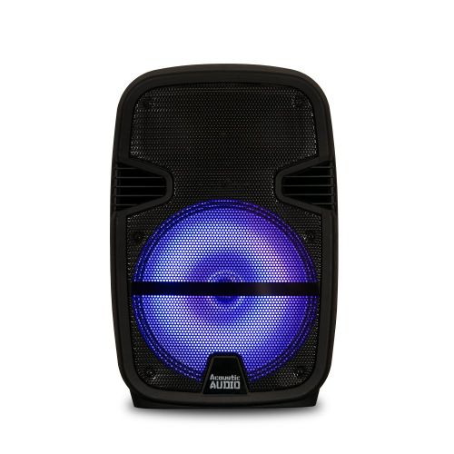  Acoustic Audio by Goldwood Powered Speaker Cabinet, Battery 12 Bluetooth LED Display and Wireless Mic (PRTY122)