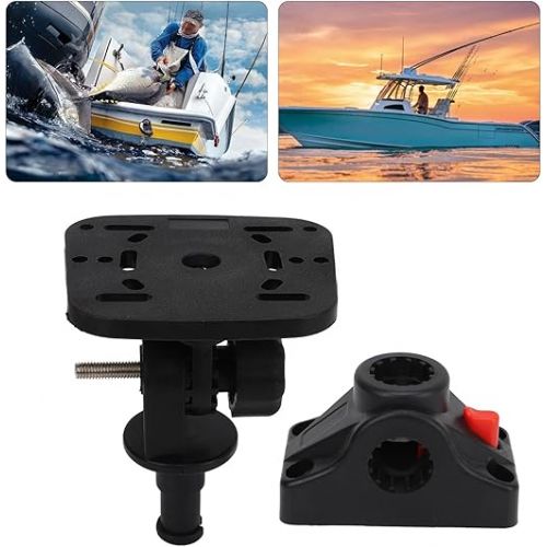  Fish Finder Mounting Bracket 360 Degree Rotation Screw Fixed Installation Portable Nylon Stainless Steel Fish Finder Holder for Yachts Boat Canoe Kayak Fishing Accessories