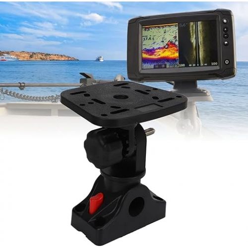  Fish Finder Mounting Bracket 360 Degree Rotation Screw Fixed Installation Portable Nylon Stainless Steel Fish Finder Holder for Yachts Boat Canoe Kayak Fishing Accessories