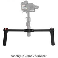 Acouto Double Grip Stabilizer, Cardan Grip Stabilizer Double Grip Aluminum Alloy Handle of Lightweight Dash Extension Camera for Zhiyun Crane 2