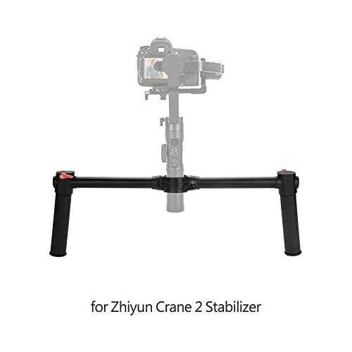  Acouto Double Grip Stabilizer, Cardan Grip Stabilizer Double Grip Aluminum Alloy Handle of Lightweight Dash Extension Camera for Zhiyun Crane 2