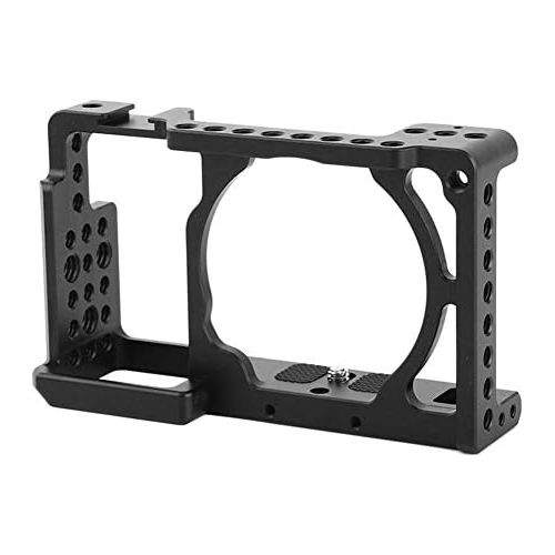  Acouto Camera Cage, Protective Camera Cage Kit Aluminum Alloy Corrosion Resistant Camera Cage Stabilizer with 14 and 38 Screw Holes for Sony A6000 A6300 NEX7