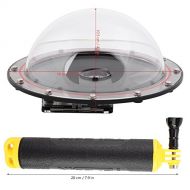 Acouto Underwater Dome Port Diving Lense with Waterprrof Housing Cover Case for Xiaoyi 2 & Xiaoyi 4K Camera