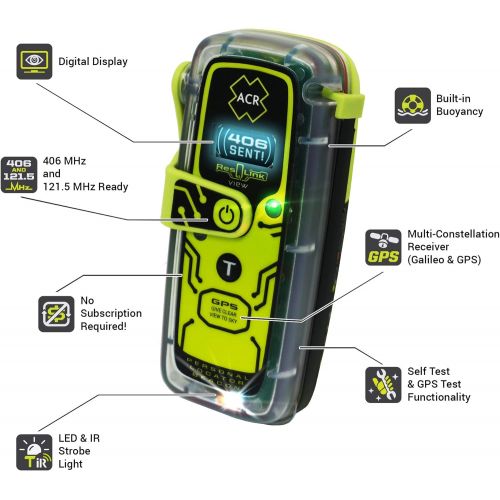  ACR ResQLink View - Buoyant Personal Locator Beacon with GPS for Hiking, Boating and All Outdoor Adventures (Model PLB 425) ACR 2922