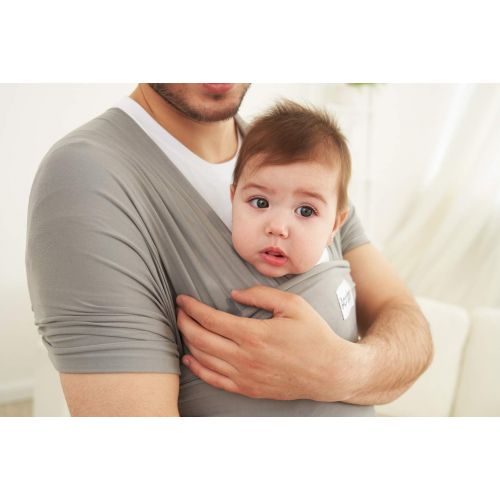  Acrabros Baby Wrap Carrier,Hands Free Baby Carrier Sling,Lightweight,Breathable,Softness,Perfect for Newborn Infants and Babies Shower Gift,Grey