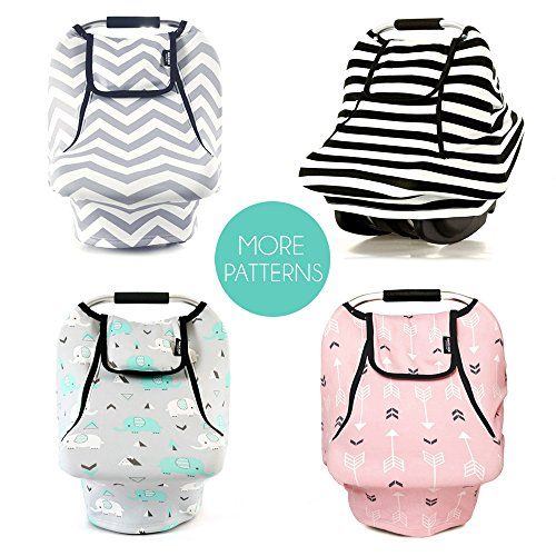  [아마존베스트]AMAZLINEN Stretchy Baby Car Seat Covers for Boys Girls, Infant Car Canopy for Spring Autumn Winter,Snug...