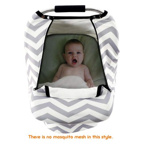  [아마존베스트]AMAZLINEN Stretchy Baby Car Seat Covers for Boys Girls, Infant Car Canopy for Spring Autumn Winter,Snug...
