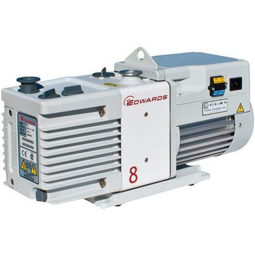  Across International RV8 Edwards RV8 Dual Stage High Capacity Vacuum Pump with Fittings, 6.9 cfm, 110220V, 5060 Hz