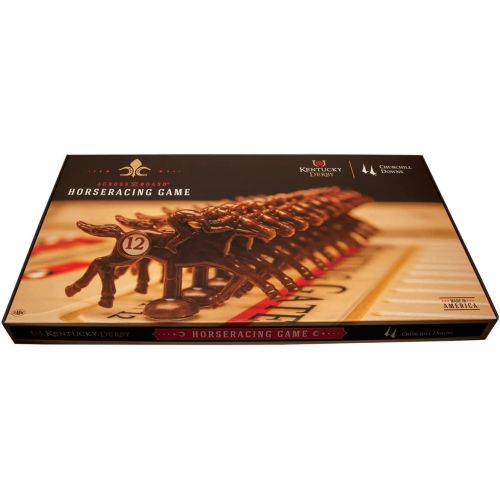  Across The Board Kentucky Derby/Churchill Downs Horse Racing Game, 15.5 x 28 x 0.75, Maple