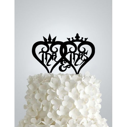  Acrylic Wedding cake Topper - Heartless Hearts Kingdom Hearts Inspired