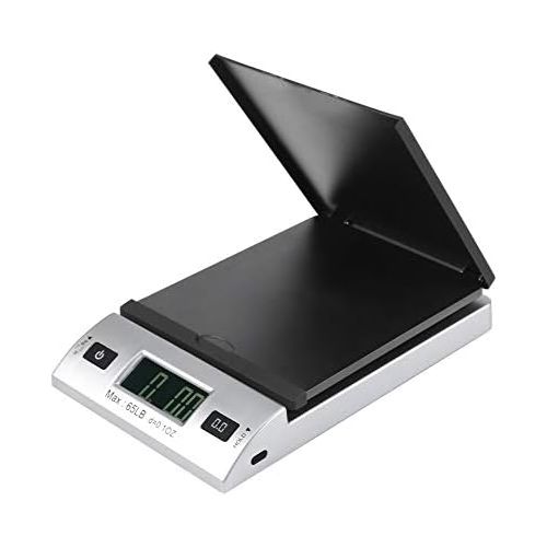  [아마존베스트]Acteck A-CK65BS 65LBx0.1OZ Digital Shipping Postal Scale with Batteries and AC Adapter, Black Silver