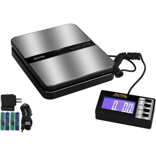  [아마존베스트]Acteck 150LB x 0.1 OZ Extended Display Digital Shipping Postal Scale with AC Adapter, Black