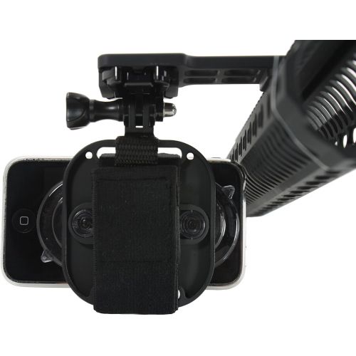  Action Mount - Cantilever Picatinny Weaver Gun Rail Side Mount for GoPro, Bundled with Action Mount Adapter, Operable with Any Phone. Strongest Hold on The Market. Use a Smartphone