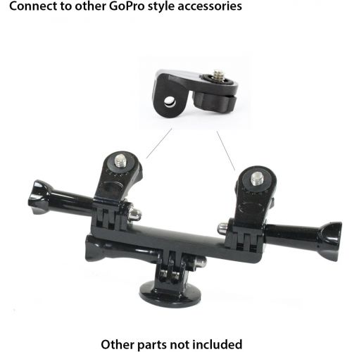  Action Mount - 3 pc Universal Conversion Adapter Set for Sony Cam, Xiaomi, or GoPro. Has Camera Screw (1/4-Inch 20), Easily Connect Action Camera to GoPro Style Accessories. (3pcs