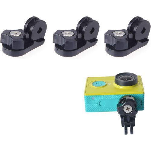  Action Mount - 3 pc Universal Conversion Adapter Set for Sony Cam, Xiaomi, or GoPro. Has Camera Screw (1/4-Inch 20), Easily Connect Action Camera to GoPro Style Accessories. (3pcs