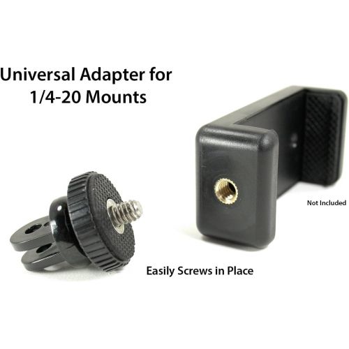  Action Mount - Universal Conversion Adapter for Sport Cam Mounts, w/Camera Screw (1/4-Inch 20). This Vertical Adapter Works with Point-and-Shoot Cameras, or Other Action Cameras Li