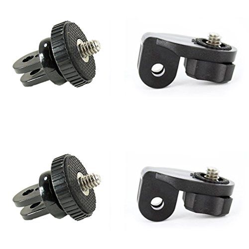  Action Mount - 4 pc Screw Adapter Set for Sport Cameras. 2 Styles of Design Camera Screw (1/4-Inch 20), Easily Connect Action Camera to Any Accessories. (4pcs Adapter Set)