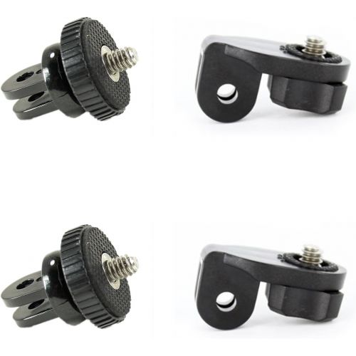  Action Mount - 4 pc Screw Adapter Set for Sport Cameras. 2 Styles of Design Camera Screw (1/4-Inch 20), Easily Connect Action Camera to Any Accessories. (4pcs Adapter Set)