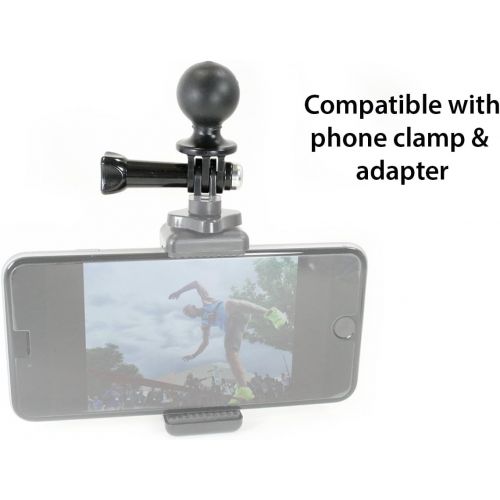  Action Mount Sport Camera Adapter w/1 Ball for RAM Mounts - Universal Conversion Adapter This Vertical Adapter Allows You to Use Sport Camera with Any RAM Style Mount.