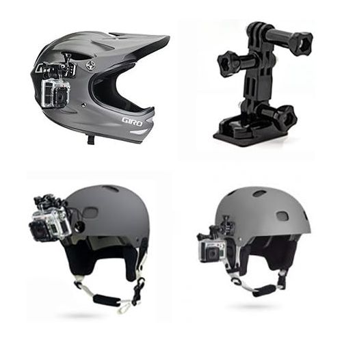  Action Mount Helmet Mounts (Flat & Curved) with 3-Way Pivots for Popular Sports Camera, or Other Action Mount Products. Flat & Curved Mounts with 3m Adhesive, Base Clip, 3-Way Pivo