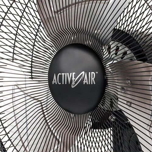  Active Air ACFW16HDB Heavy-Duty 16-Inch 3-Speed Industrial Metal Wall Mount Tilting Fan, Black