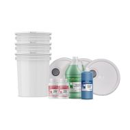 Active Element Starter Pack w/Buckets (1-Detergent, 1-Chlorine, 1-Rinse), Commercial Grade,