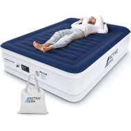 Active Era Luxury Queen, High Air Mattress with Built in Pump and Raised Pillow - Elevated Double, with Structured I-Beam Technology, Height 22