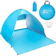 Active Era Pop-up Strandzelt  UV-Schutz Schutzfaktor 50+ Sonnenschutz  Tragbar Einschliesslich Tragetasche und Zeltpfloecke, Outdoor Beach Tent Portable Strandmuschel Wurfzelt